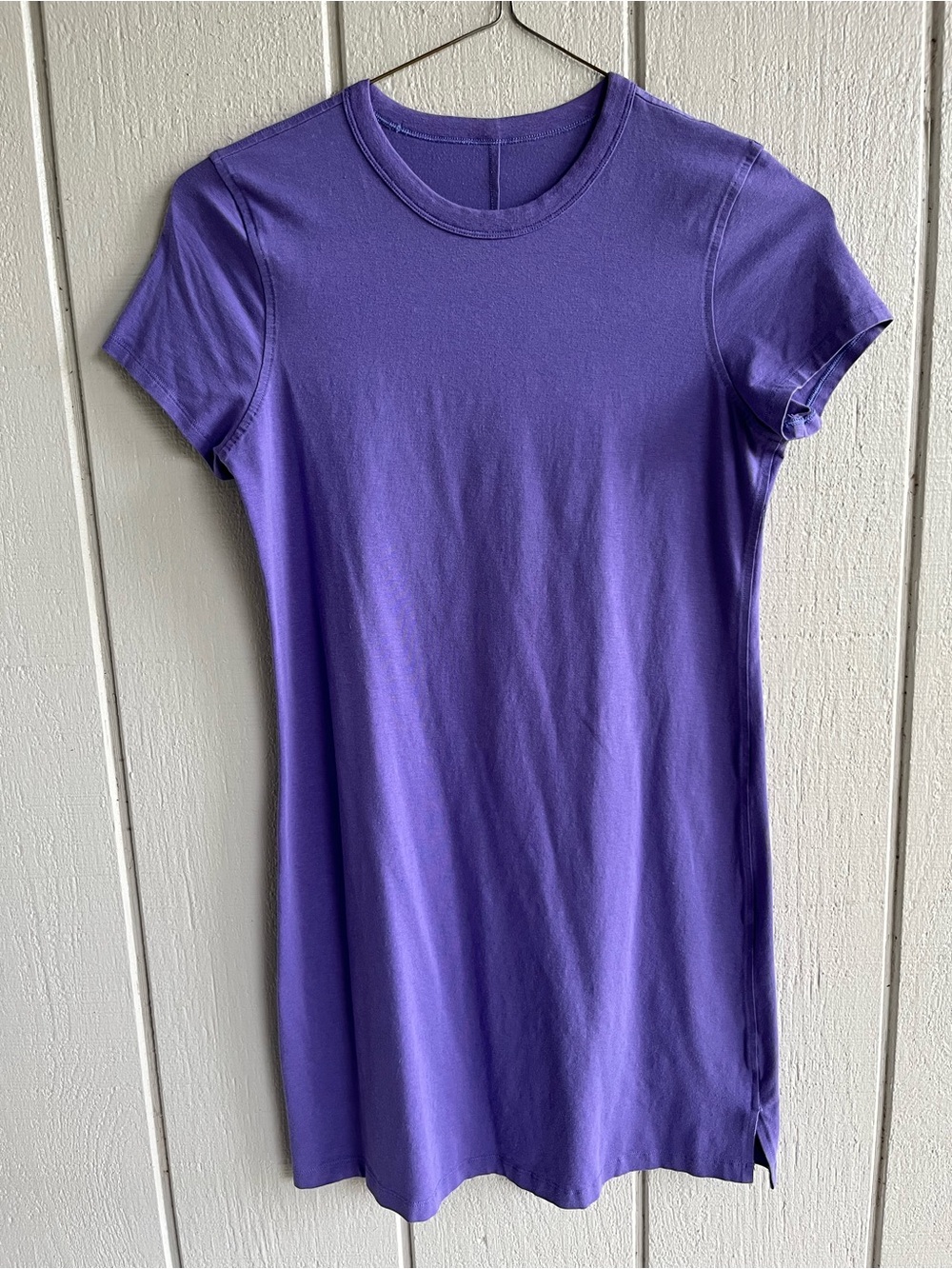 Lululemon Classic Fit Cotton Blend T Shirt Dress in Charged Indigo Purple XS